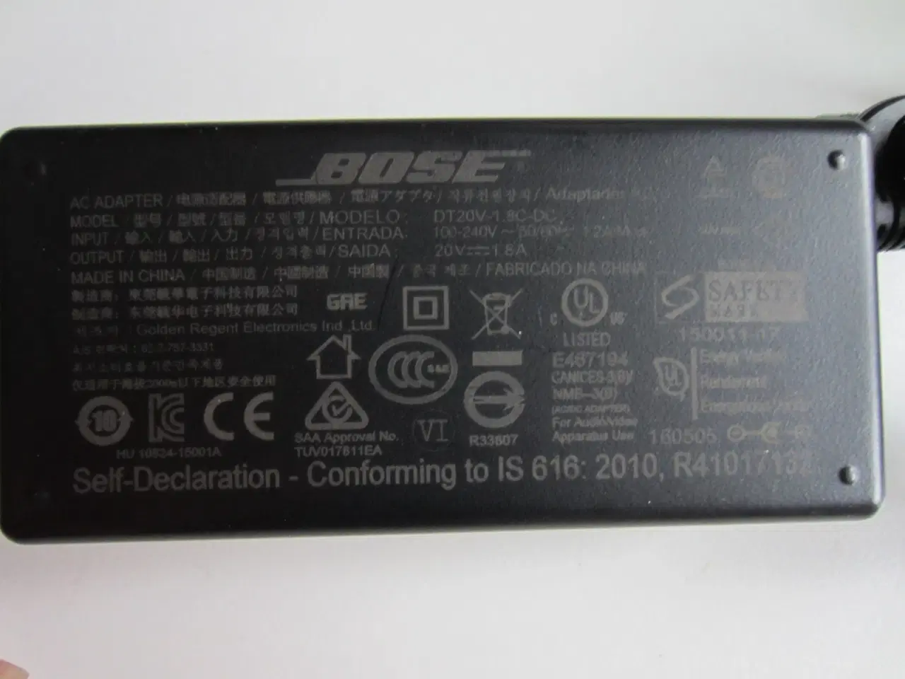 Billede 1 - Bose Cinemate Solo DT20V-1.8C-DC strømforsyning