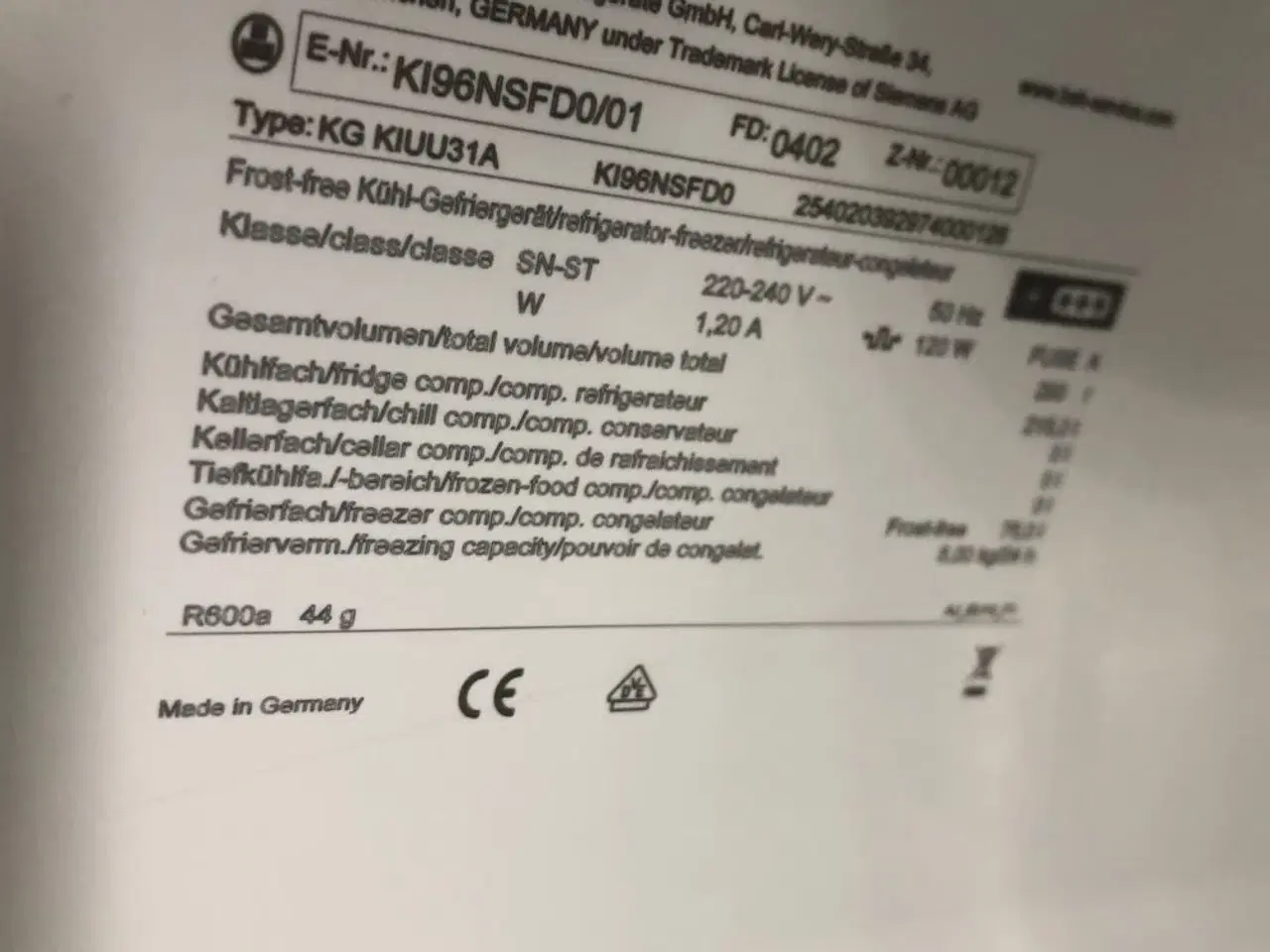 Billede 4 - Tilbehør til Siemens køleskab: Skuffe, flaskehylde