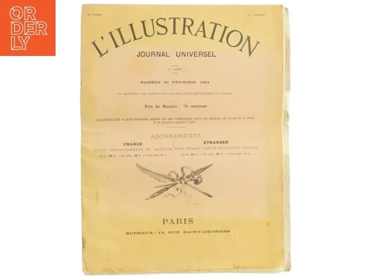 Billede 1 - Gammel avis 'L'Illustration' fra 1901 (str. 41 x. 32 cm)