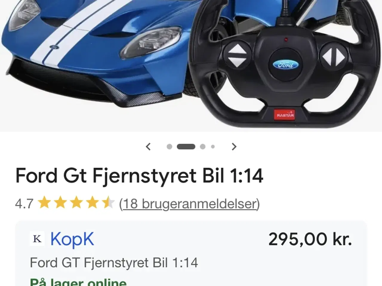 Billede 3 - Ford GT fjernstyret bil 