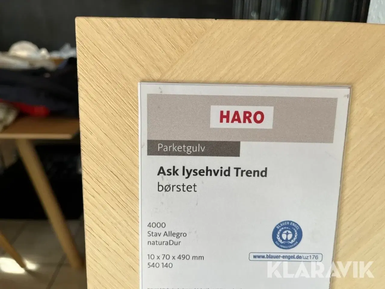 Billede 10 - Parketgulv HARO Trend Sildebensmønster lysehvid ask – 148 m²