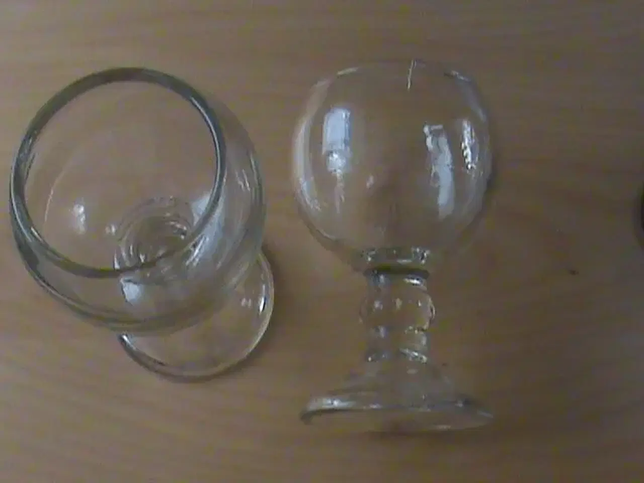 Billede 2 - Glas rund lysholder blomst par