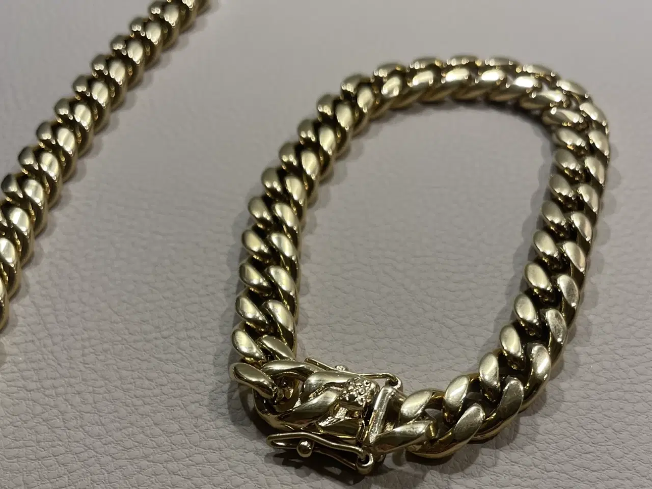 Billede 5 - 10mm goldfilled cuban link sæt