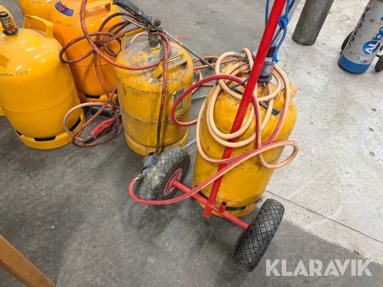 Billede 6 - Tomme gasflasker med brændere