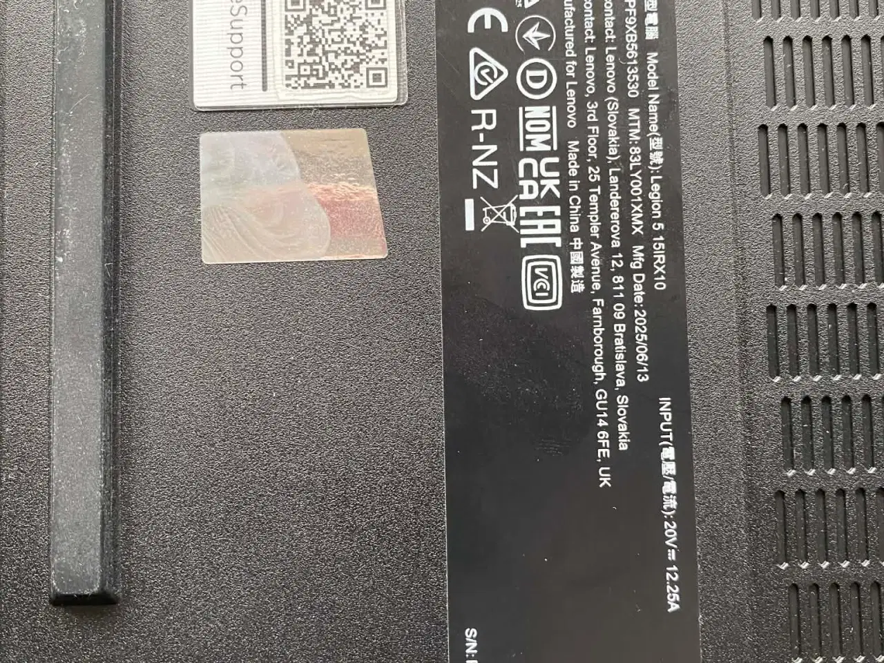 Billede 4 - Lenovo legion 5 acc 15 1 i7 2