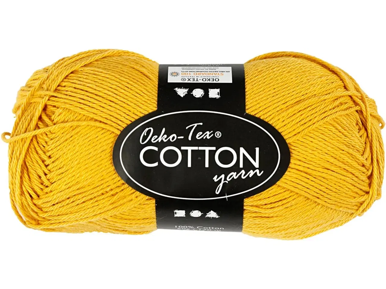 Billede 1 - Bomuldsgarn, 8/4, L: 170 M, karrygul, 50g/ 1 ngl.