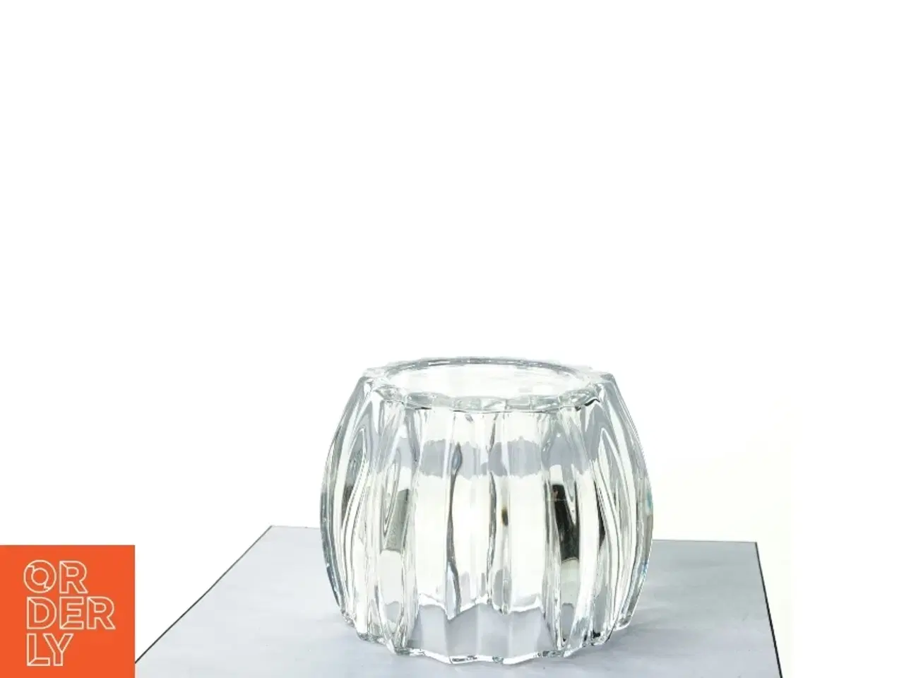 Billede 3 - Lysestage i glas til fyrfadslys (str. 8 går i 9 cm)