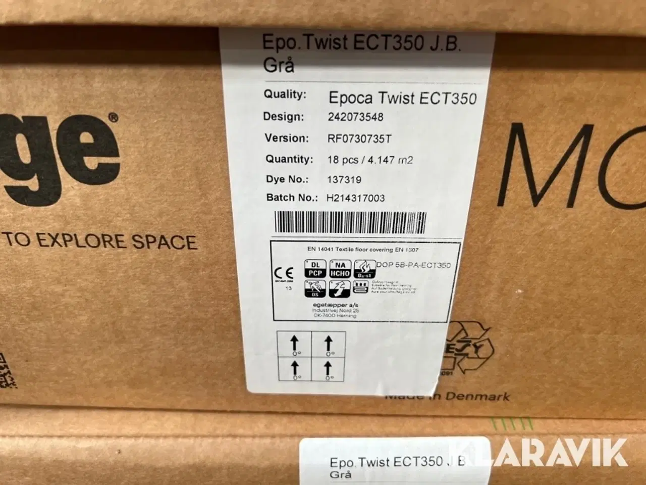 Billede 4 - Tæppefliser Ege 53,9 m2