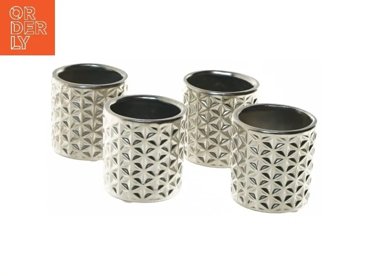 Billede 1 - Metal lysestager sæt af 4 fra 2have (str. 4 stk Ø 7 cm længde 7 cm)