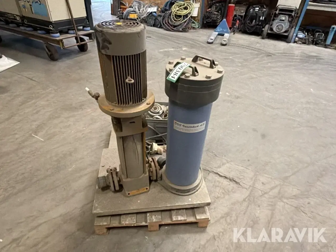 Billede 7 - Pumpe Grundfos CR16-80 med DVS Vandteknik patronfilter og diverse fittings