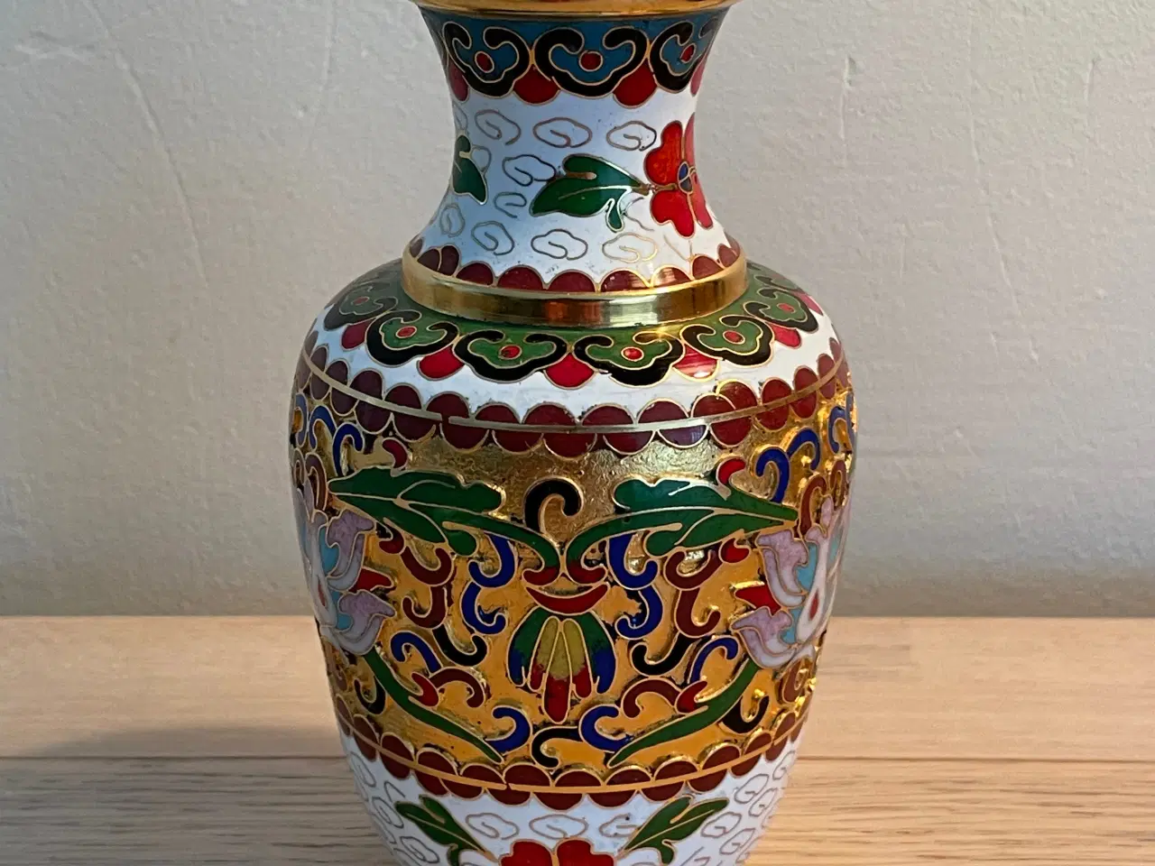 Billede 2 - CLOISONNE vase 12,5 cm i perfekt stand