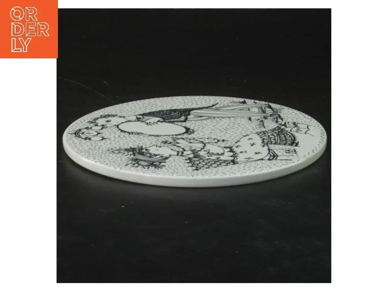 Billede 2 - Dekorativ keramikvægskive fra Bjørn Wiinblad (str. 15 cm)