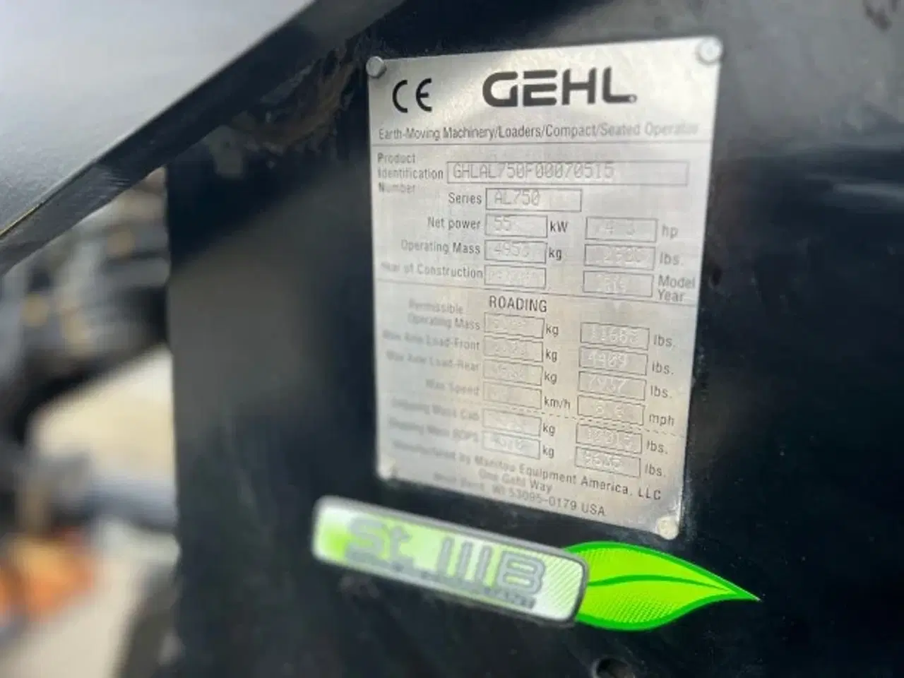 Billede 27 - Gehl AL 750 - 5,5T Læssemaskine / Skovl og gaffler