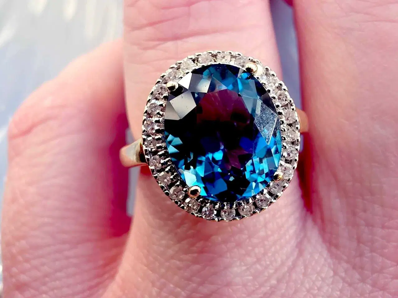 Billede 9 - Stor cocktail statement ring m/brillianter