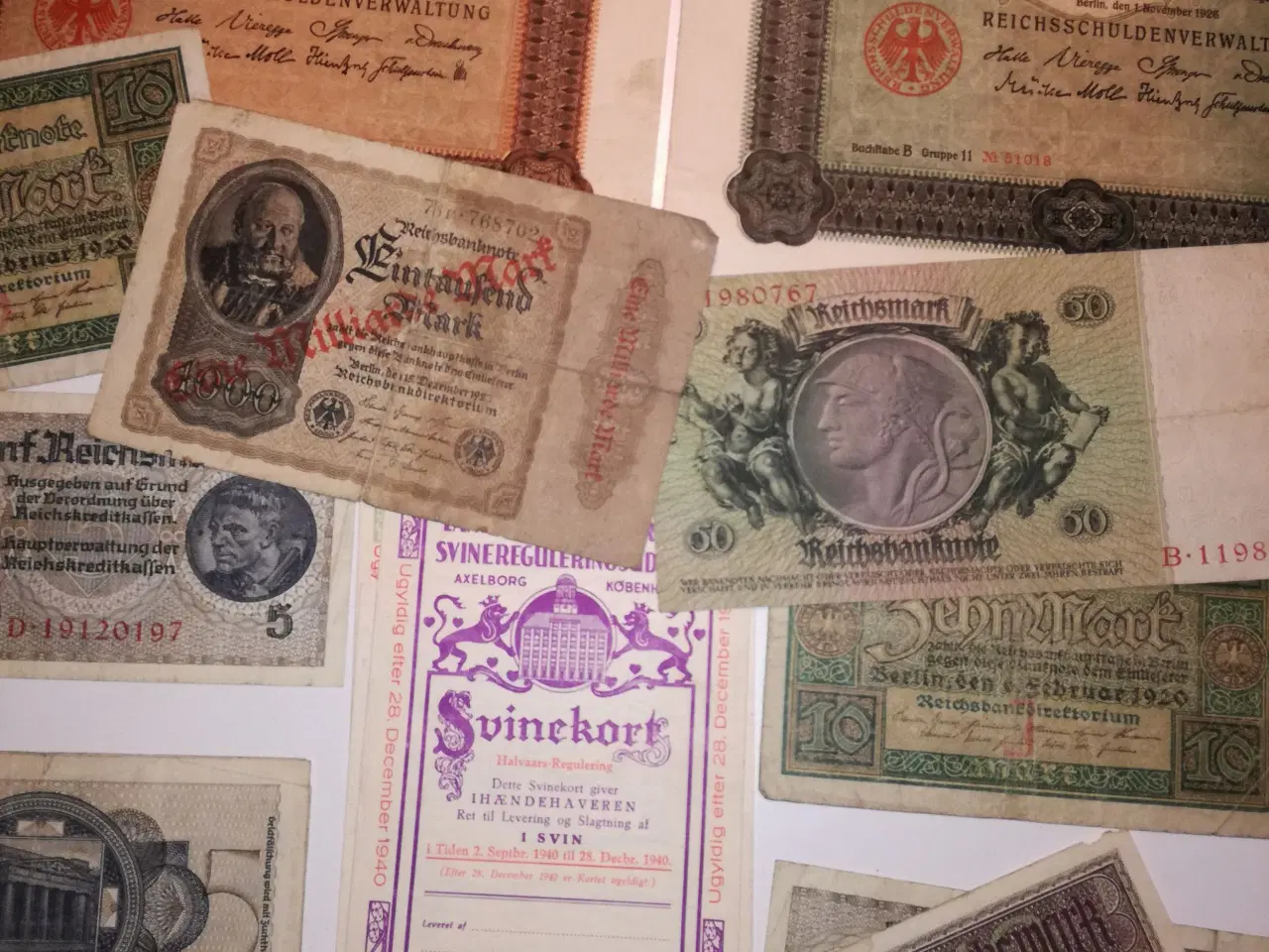 Billede 2 - Gamle tyske pengesedler fra 18 - 19 århundrede