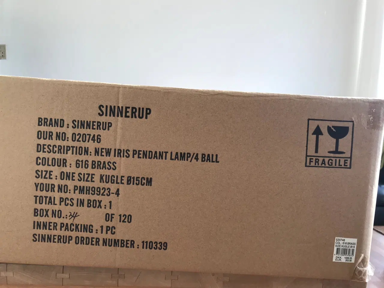 Billede 2 - Ny Pendel, Lampe New Iris Pendant 4 Bullets Brass 