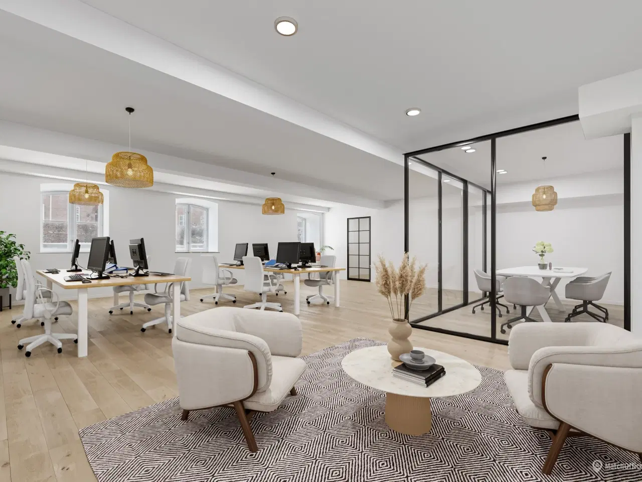 Billede 1 - Kontor i parterre med central placering