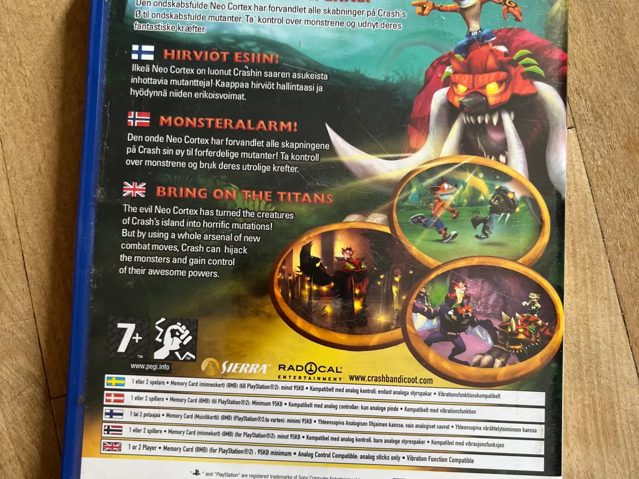Billede 2 - PS2 Spil Crash Of The Titans