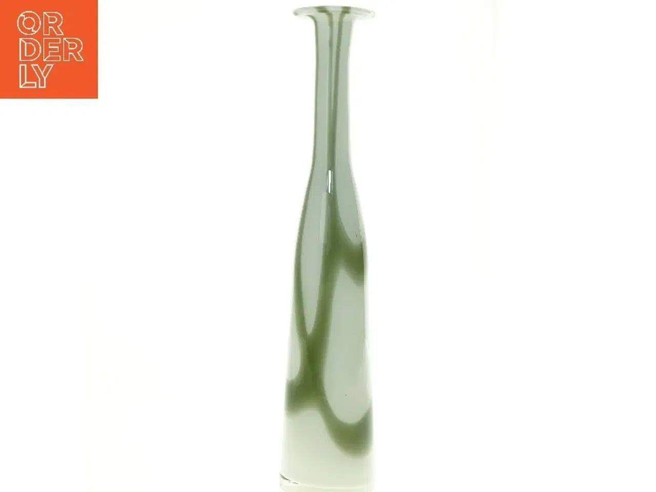 Billede 1 - Grøn glasvase (str. 34 x 7 cm)