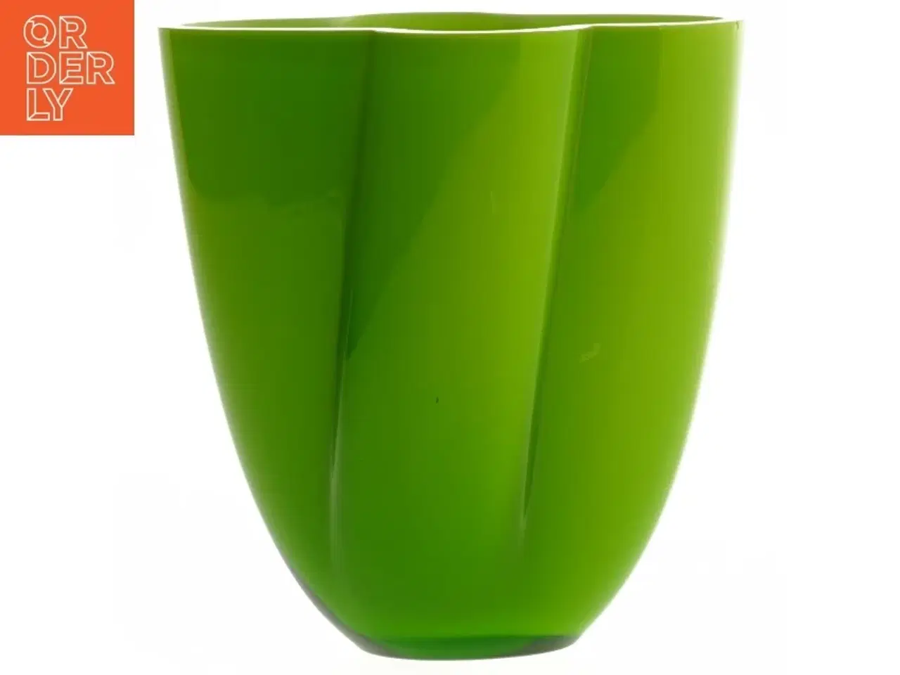 Billede 2 - Konisk grøn vase fra Royal Crystal Copenhagen (str. 16x15 cm)