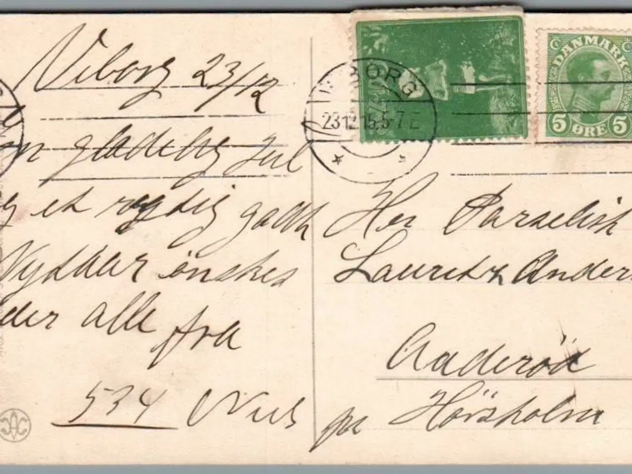 Billede 1 - Julemærke 1915 på Postkort