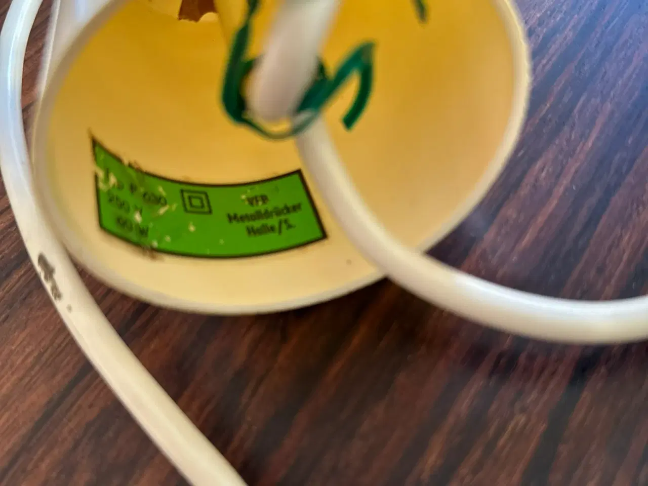 Billede 7 - Gul retro pendel / loftlampe med flot patina