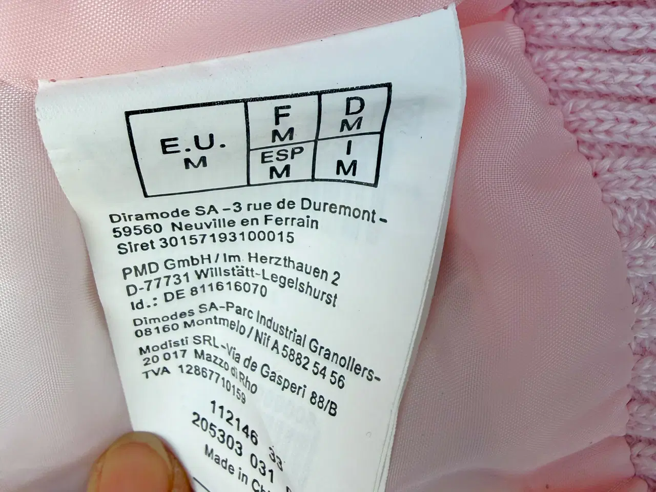 Billede 5 - Lyserød vest med ribkanter