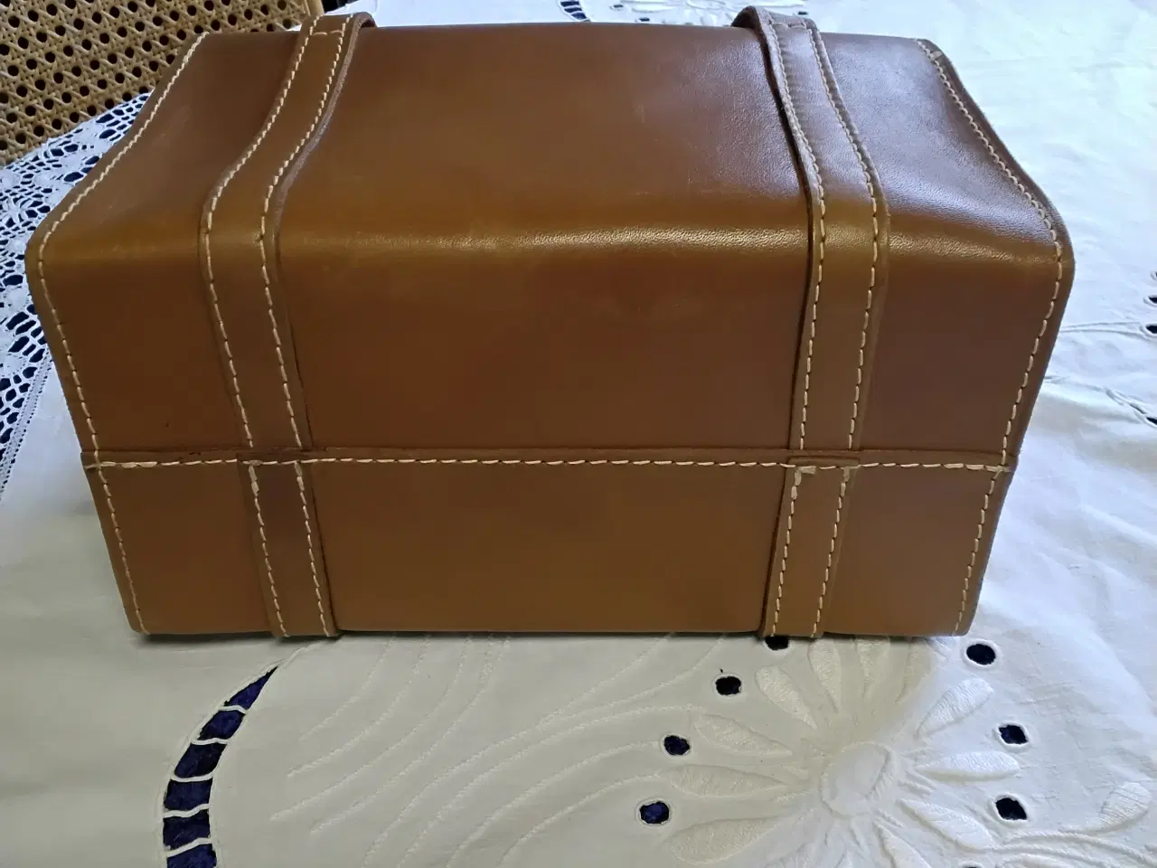 Billede 5 - Vintage kernelæder håndtaske i rigtig god stand 