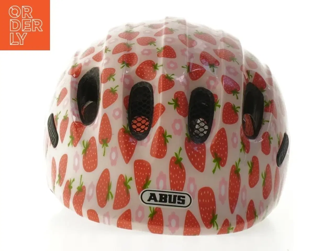 Billede 3 - Børnehjelm med jordbærmotiv fra Abus (str. 24 cm)