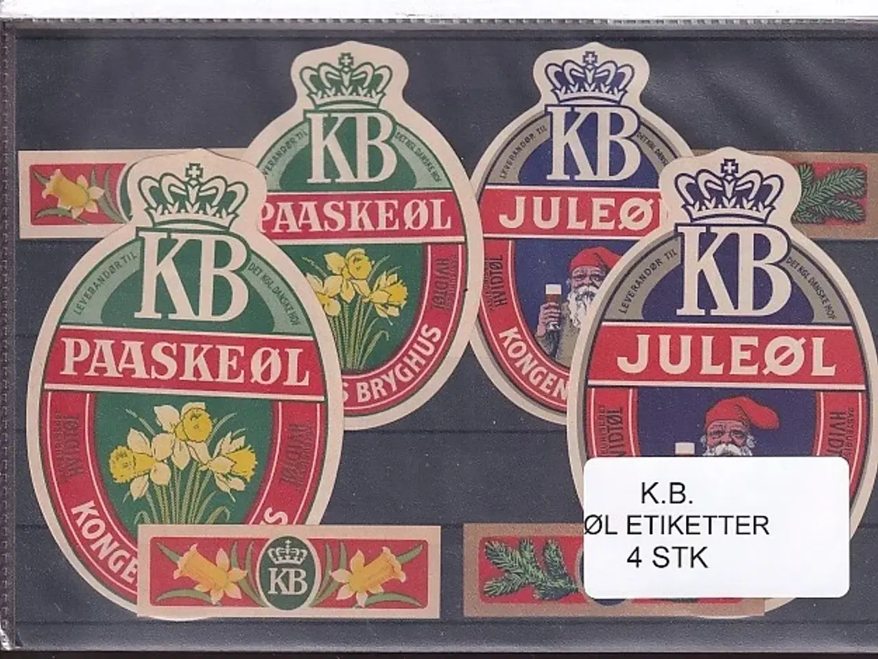 Billede 1 - Etiketter - K.B. - 4 Stk.
