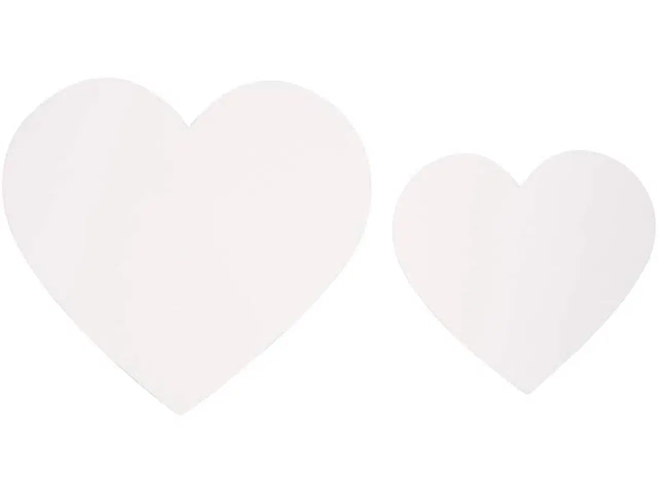 Billede 1 - Hjerter, str. 6+8,5 cm, 240 g, hvid, 50stk./ 1 pk.