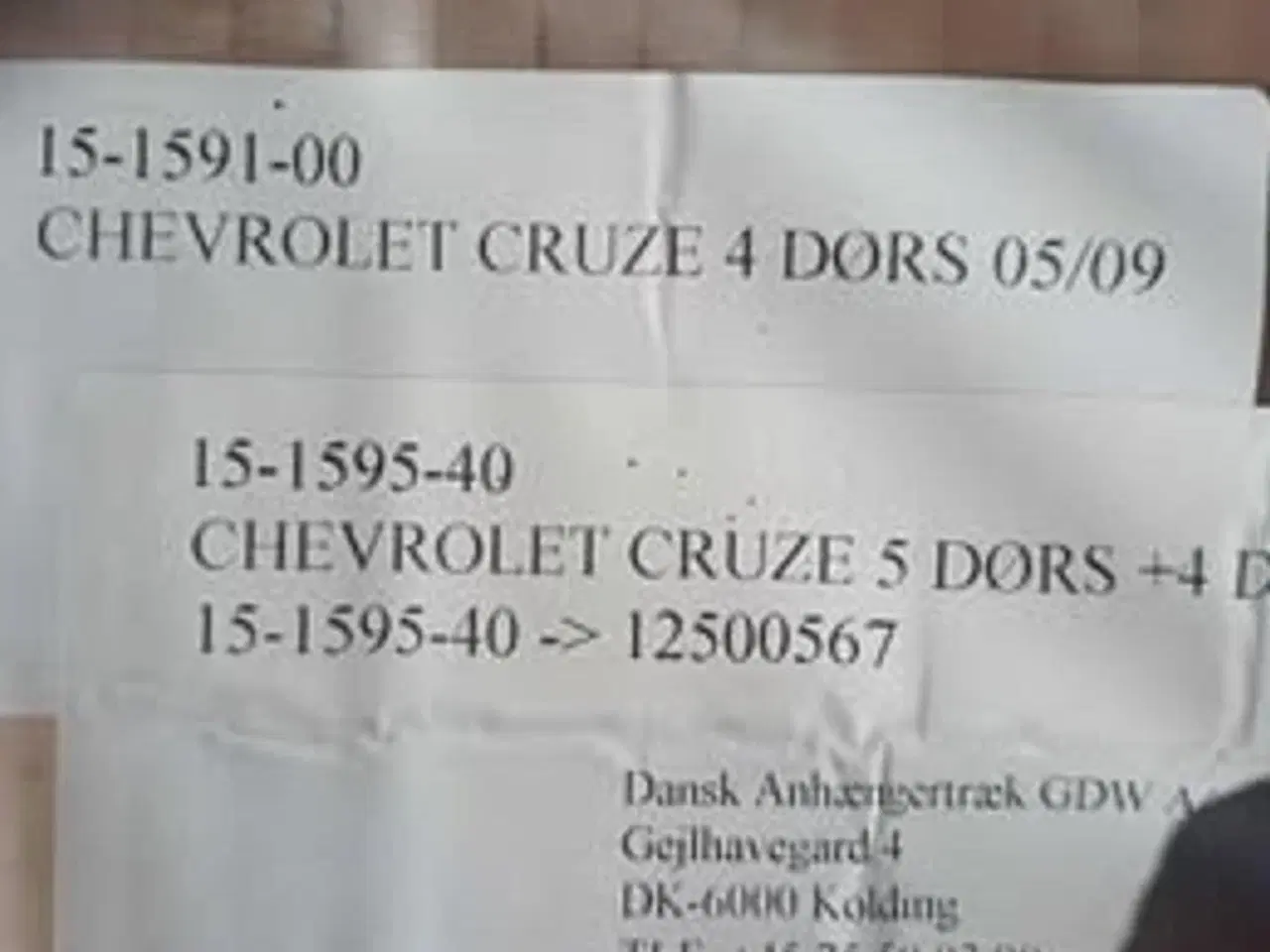 Billede 2 - anhænger træk Chevrolet cruze 2009