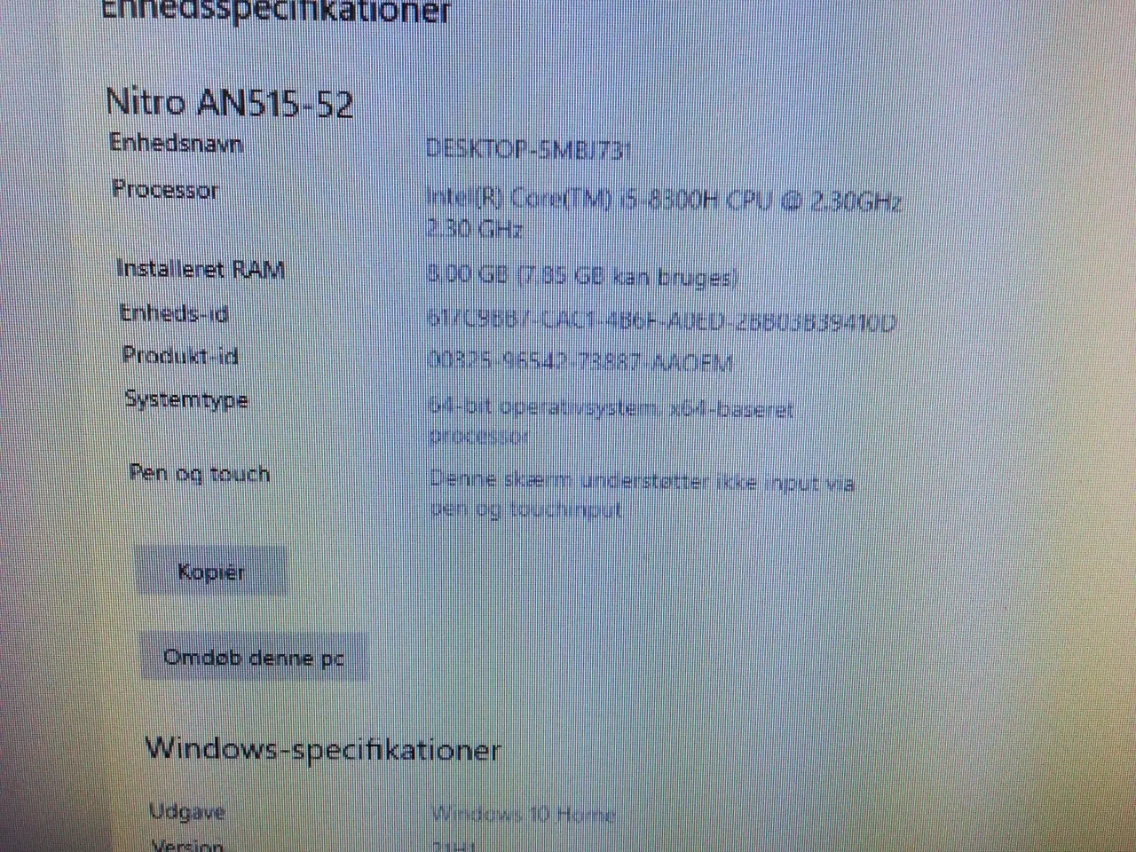 Billede 5 - Defekt Asus nitro AN515-51