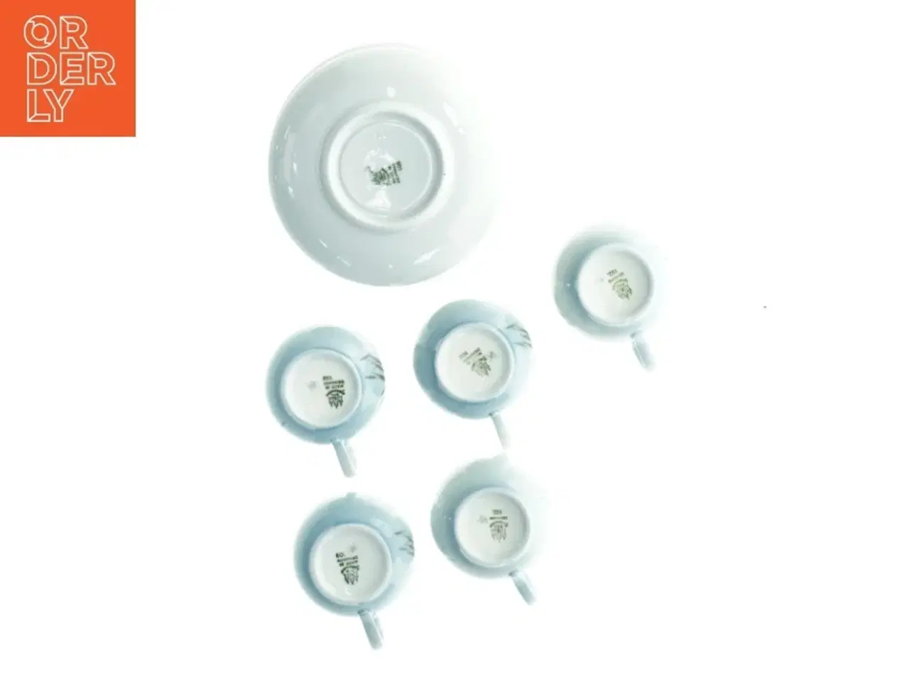 Billede 4 - Stel med kopper og underkopper, Blå kornblomst, demeter fra Bing Og Grøndahl (str. Diameter 13,5 cm h 7 cm)