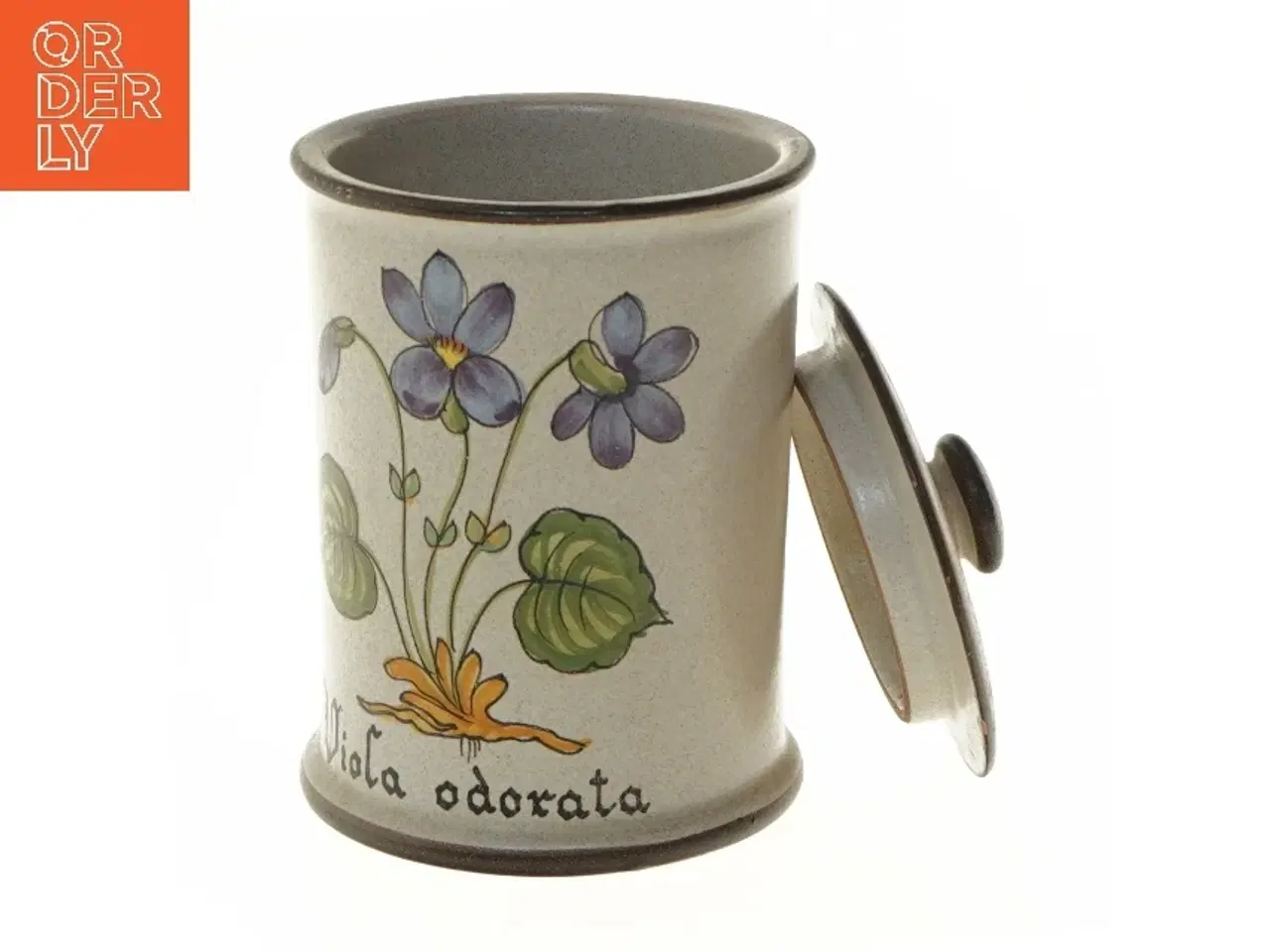 Billede 5 - Keramik krukke med låg (str. Ø 12x16 cm)