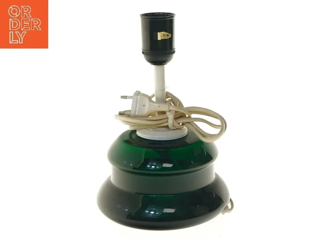 Billede 1 - Holmegaard flaskeGrøn bordlampe (str. Ø 16 cm)