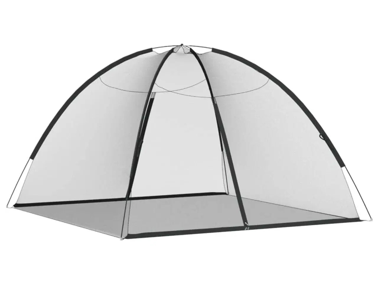 Billede 6 - Myggenet med døre 200x200x135 cm trådnet sort