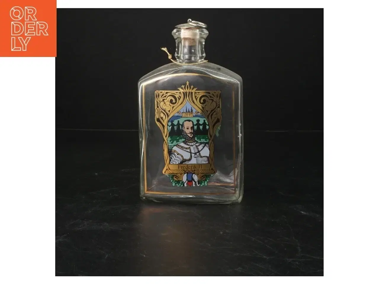 Billede 1 - Flaske med dekorativt motiv (str. 18x10,5 cm)