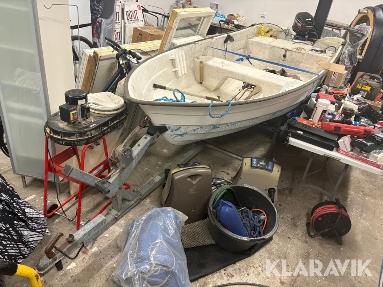 Billede 1 - Fiskerjolle + bådtrailer