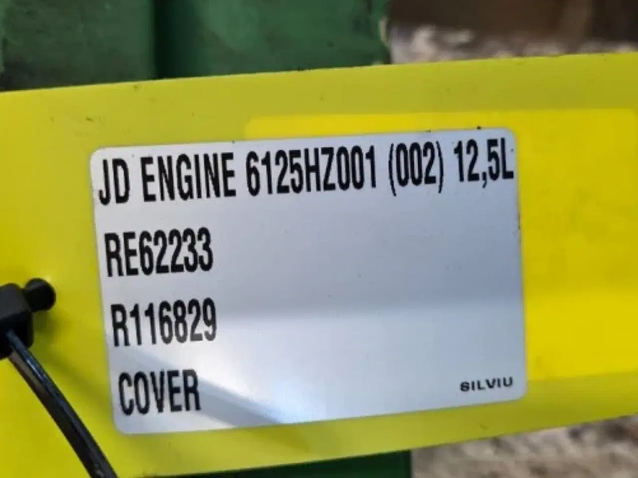 Billede 2 - John Deere 6125HZ001 Dæksel RE62233