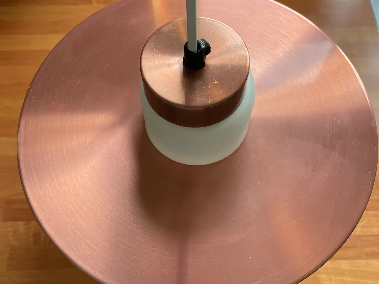 Billede 4 - Smuk retro lampe i kobber og opalglas fra 60’erne 