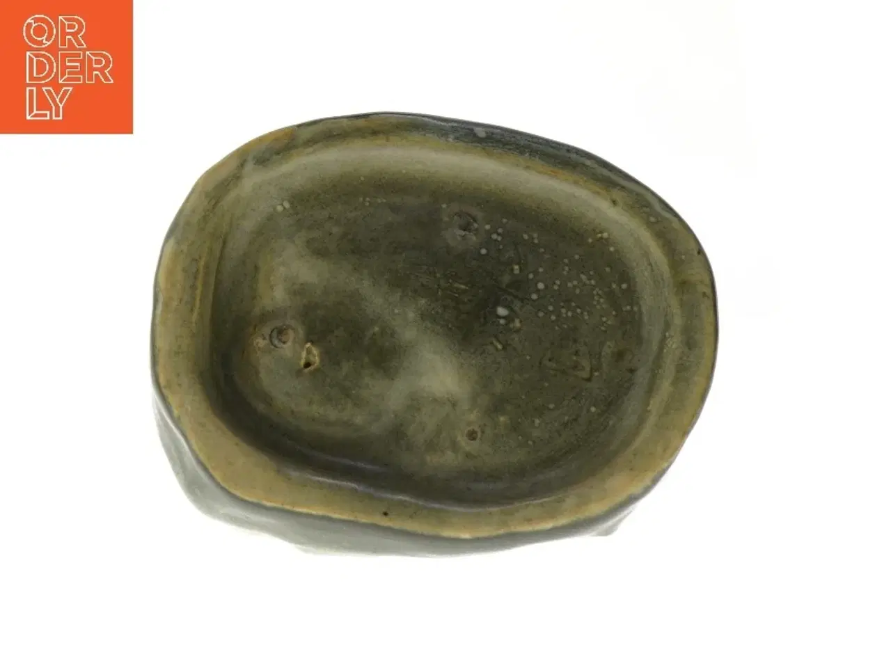 Billede 3 - Keramisk figur af en siddende bjørn (str. 16,5 cm)