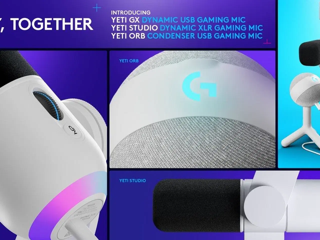 Billede 2 - Logitech G Yeti GX Dynamic RGB Gaming Mikrofon