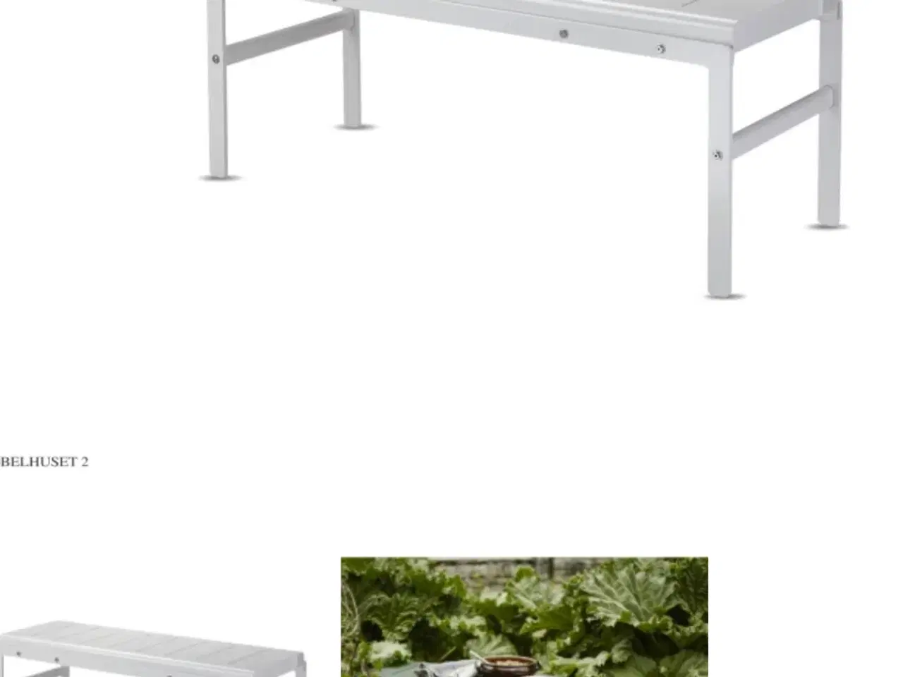 Billede 2 - Skagerak havebænk i farven hvid