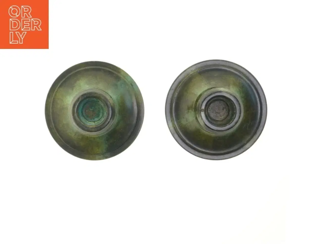 Billede 3 - Antikke lysestager i Bronze metal (str. Ø. 6,5 cm. længde. 7 cm)