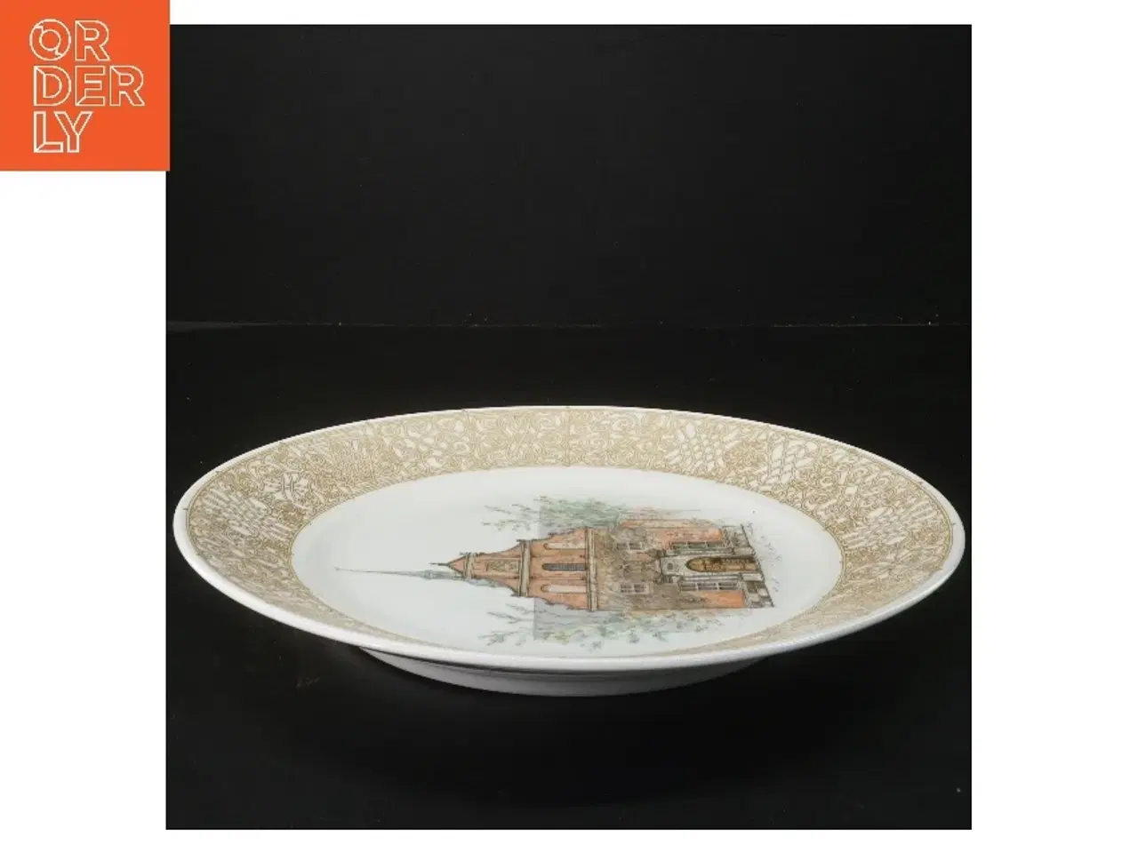 Billede 2 - Porcelænstallerken med motiv af Holmens Kirke fra Royal Copenhagen (str. Ø 27,5 cm)