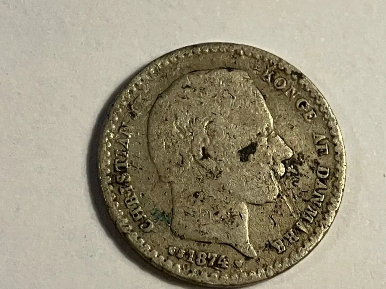 Billede 1 - 25 øre 1874 Danmark