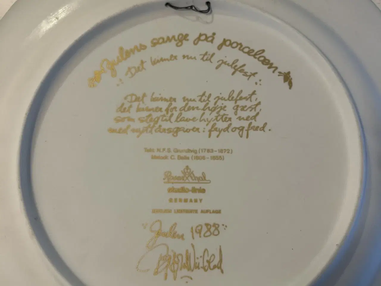 Billede 2 - Wiinblad juleplatte 1988 - perfekt stand