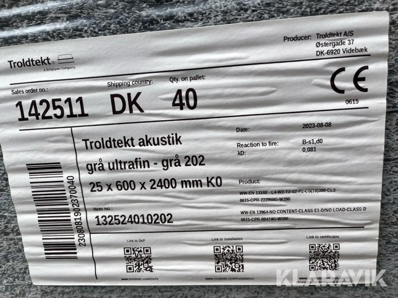 Billede 6 - Troldtekt Ultra Fin Grå 202 40 styk