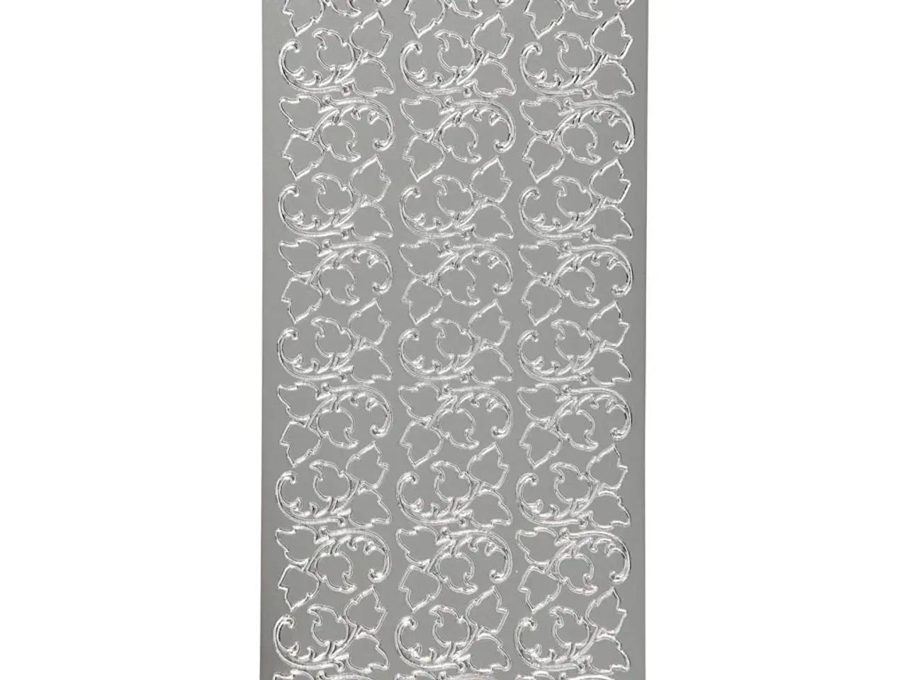 Billede 1 - Stickers, blade, ark 10x23 cm, sølv, 1 ark